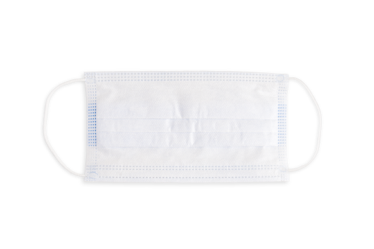 Face masks with soft shadow on a transparent background