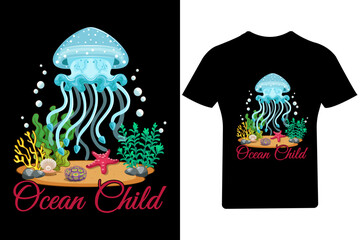 Occan Child T Shirt Design,