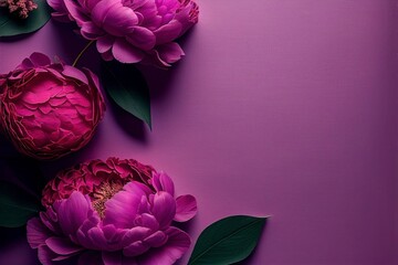 Magenta floral background asset, flower petals romance, space for text, generated ai art