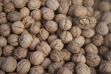 background of walnuts