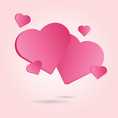 Hearts vector icon collection. Valentine's day romance symbols.Love Background
