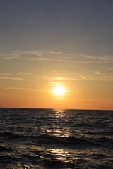 sunset over the sea