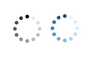 DOWNLOAD SIGN. LOAD ICON. LOAD SYSTEM. DOWNLOAD SIGN. FROZE COMPUTER. DATA LOAD. LOAD ICON POINT BLUE AND BLACK.