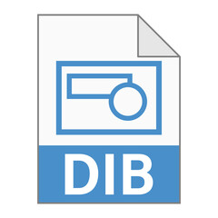 Modern flat design of DIB file icon for web