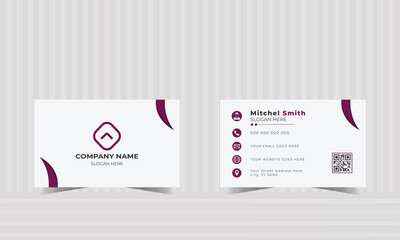 Creative and clean corporate business card design.
