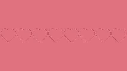 Pink hearts on a pink background. Card. Valentine's Day. Love. Image of a heart. Hearts. many hearts