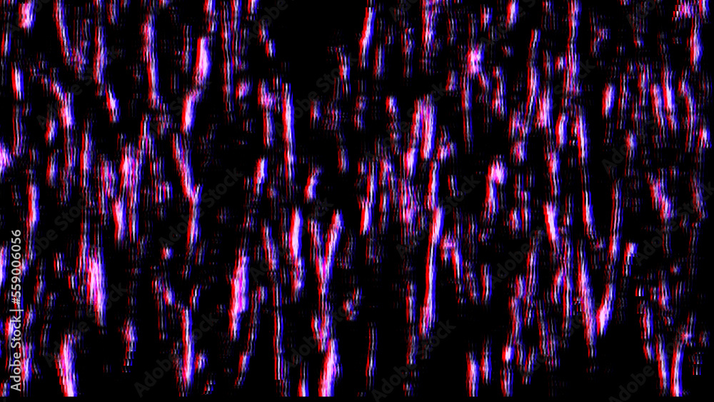 Poster glitch distorted style background. digital modern effect of damaged screen, virus or bug made of cur