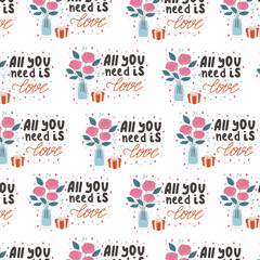 Valentines day seamless pattern