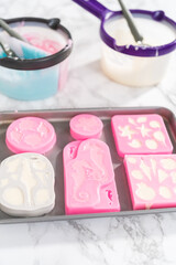 Mermaid themed 3 layer vanilla cake