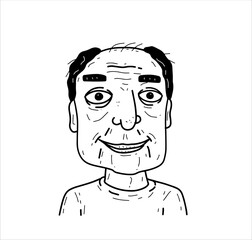 Adult man in hand-drawn style.