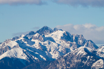 Fototapeta na wymiar Asta peak view. High mountain in italian alps.