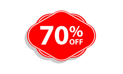 70 offer tag discount vector icon stamp