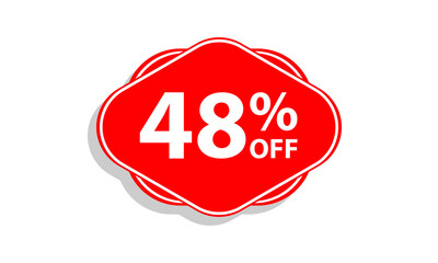 48 offer tag discount vector icon stamp
