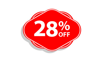 28 offer tag discount vector icon stamp