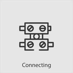 connecting  icon vector icon.Editable stroke.linear style sign for use web design and mobile apps,logo.Symbol illustration.Pixel vector graphics - Vector