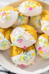 Easter Lemon Cookies with White Chocolate