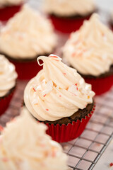 Chocolate peppermint cupcakes