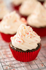 Chocolate peppermint cupcakes