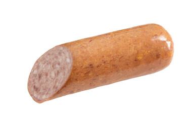 saucisson à l'ail sur fond blanc