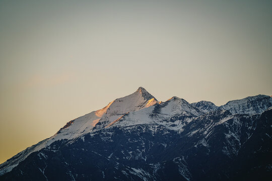 The summit of Mount Rocciamelone, in the upper Val di Susa, Piedmont, Italy,