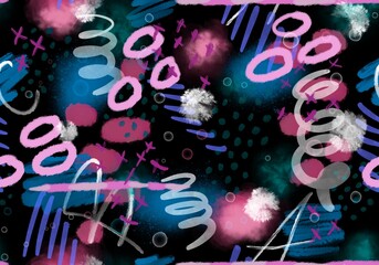 Abstract watercolor seamless paint spots pattern for wrapping paper and kids clothes print and fabrics and linens