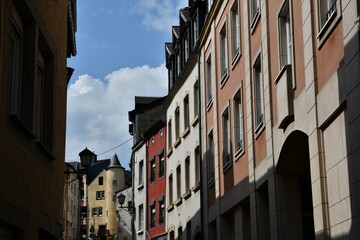 Häusergasse in Remich an der Mosel / Luxemburg