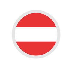 Obraz premium National flag of Austria, round icon, PNG