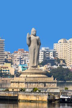 Buddha statue in Hyderabad, India, is the world's tallest monolith of Gautama Buddha erected in the middle of Hussain sagar lake.