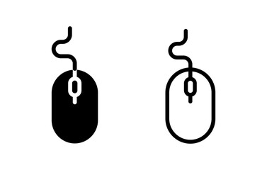 Mouse icon vector illustration. click sign and symbol. pointer icon vector.
