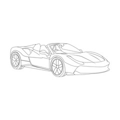 Naklejka premium Car coloring page for kids