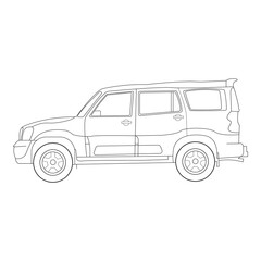Car coloring page for kids