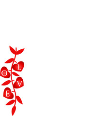 Drawing design of a pair of red hearts. Can be used for glasses, mugs, invitations, decorations, sticker, etc.