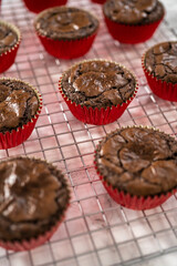 Chocolate peppermint cupcakes