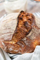 .Sourdough rye bread