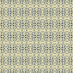 simple pattern with abstract ornaments of yellow color on a dark background, vector seamless pattern