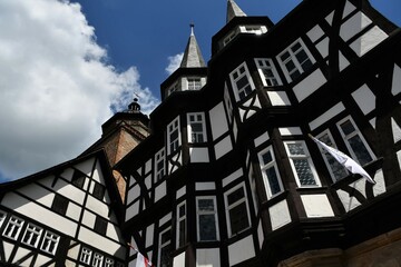 Erker am Alten Fachwerk-Rathaus in Alsfeld / Vogelsbergkreis