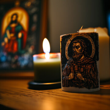 Orthodox Candle in the church