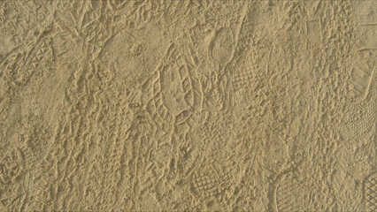 footprints in dusty road