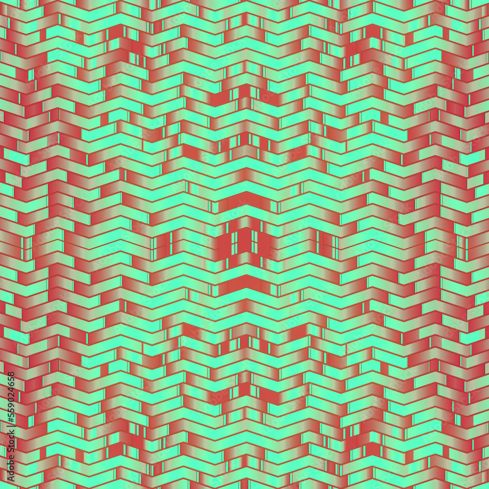 Poster Art Pattern of multi colored stripes. 3d rendering digital illustration