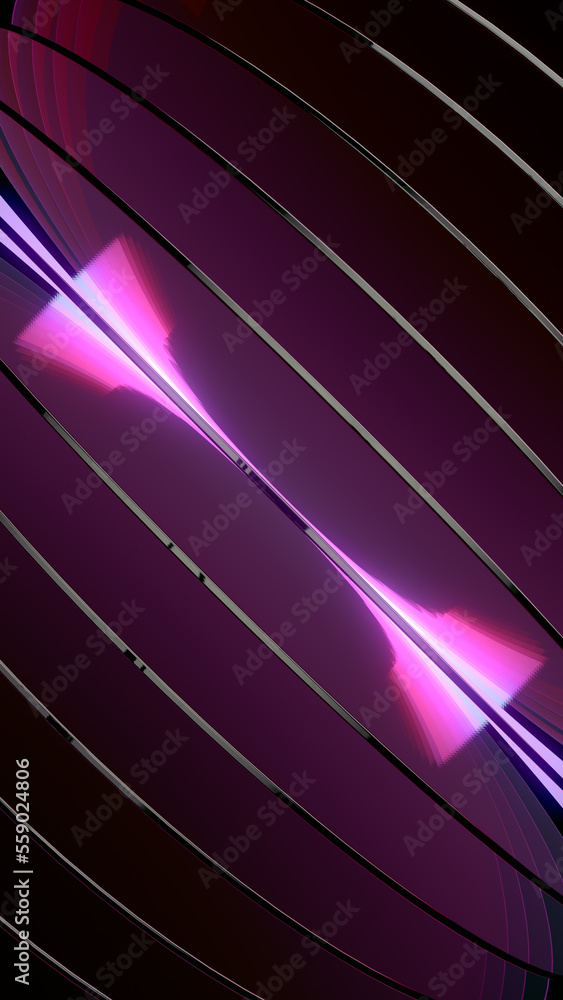 Aufkleber luminous background with shiny glass plates. trendy 3d rendering digital illustration