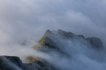 Great view as clouds come over the ridge.