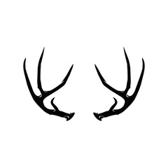 Deer Antler Horns - vector Icon illustration silhouette