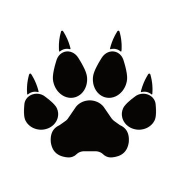 Animal Paw Print - vector Icon illustration silhouette