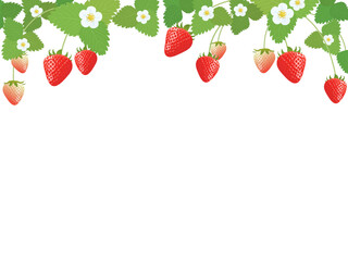 いちごのフレーム_ベクターイラスト