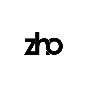 zho letter initial monogram logo design
