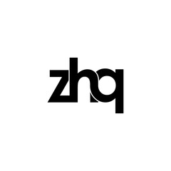 zhq letter initial monogram logo design