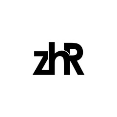 zhr letter initial monogram logo design