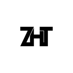 zht letter initial monogram logo design