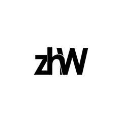 zhw letter initial monogram logo design