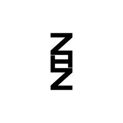 zhz letter initial monogram logo design